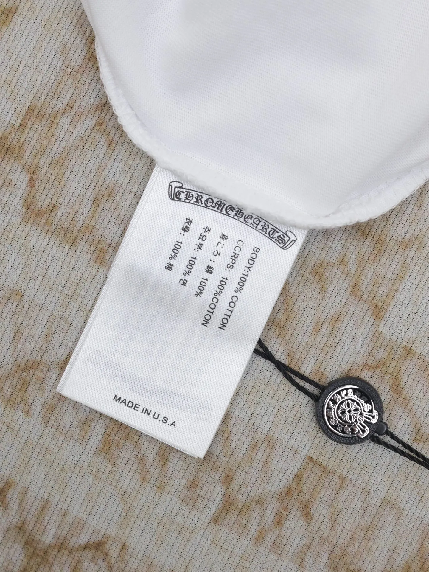 🅿️280 Chrome Hearts*/Chrome Hearts 25 new style Sanskrit letter printed short-sleeved T-shirt with collar Size: S/M/L
